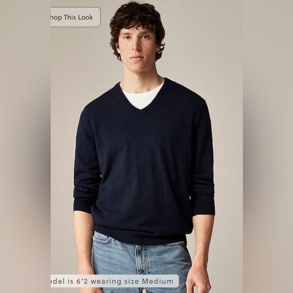 Merino wool V-neck sweater